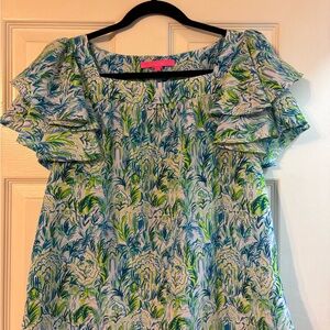 Lilly Pulitzer Ruffle Sleeve Top